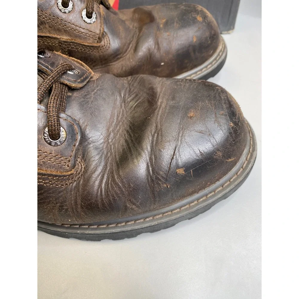 Wolverine Floorhand WP 6in Steel Toe Waterproof Work Boots Dark Brown  Mens